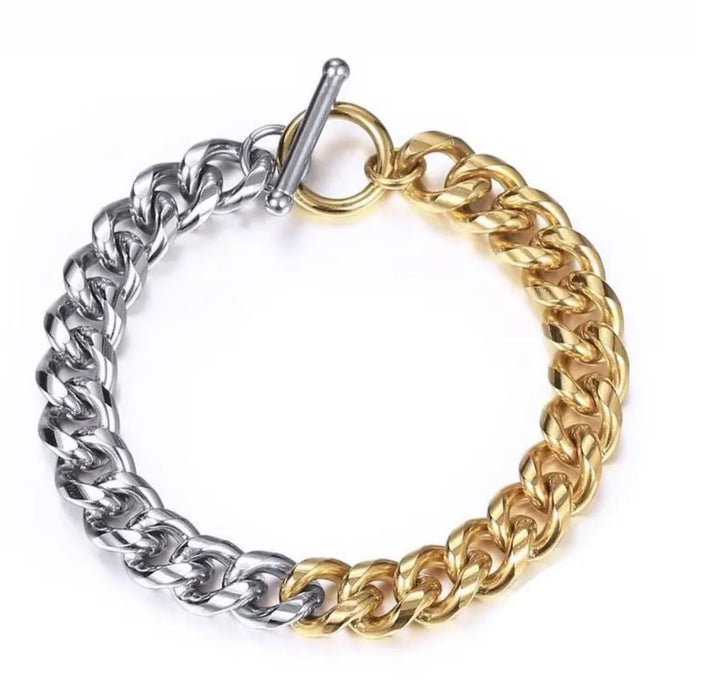 Two Tone Toggle Bracelet