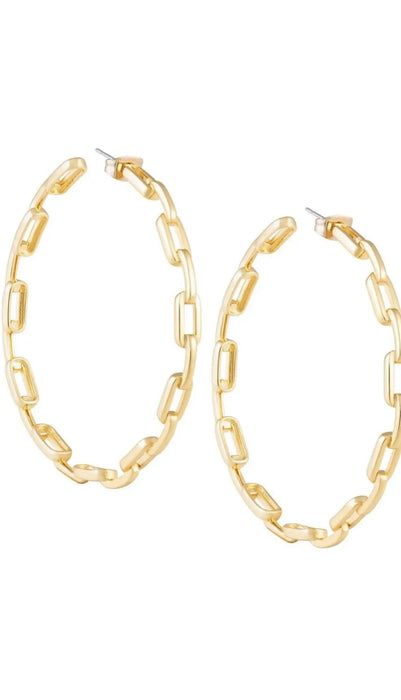 Gold Link Hoops
